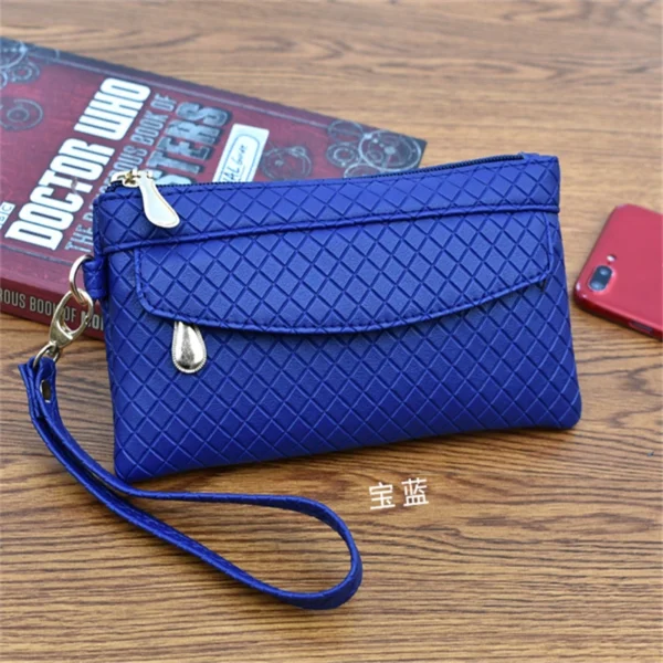 Women Wallet Clutch Plaid Zipper Organizer Purse Long Key Coin Bag Casual Female Wallet Ladies Leather Money Bag - 图片 7
