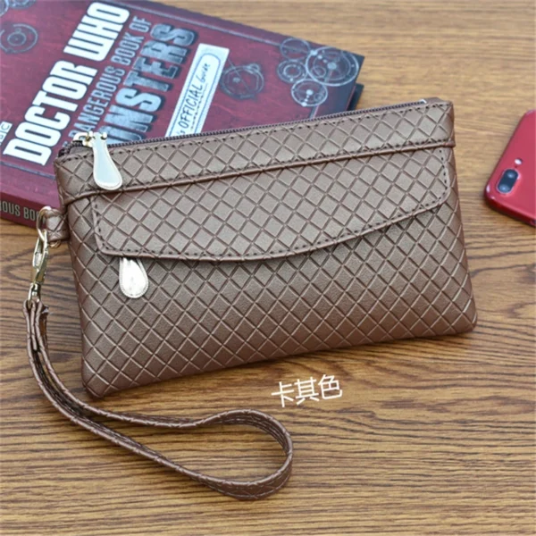 Women Wallet Clutch Plaid Zipper Organizer Purse Long Key Coin Bag Casual Female Wallet Ladies Leather Money Bag - 图片 8