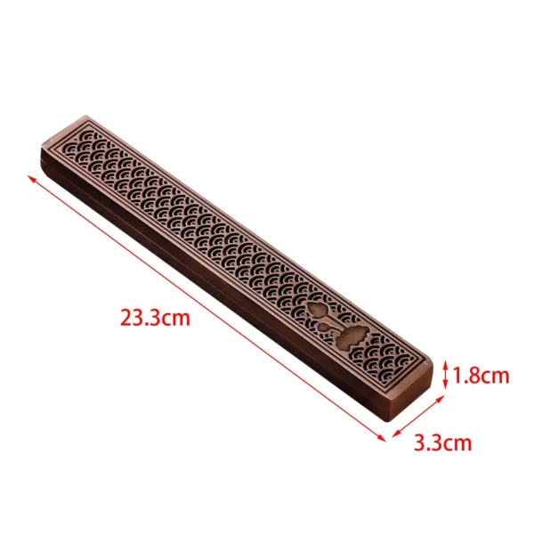 Zinc Alloy Chinese Incense Burner Holder Box 23.3x3.3x1.8cm Incense Rack for Yoga SPA Meditation Accessory Multipurpose Sturdy - 图片 6