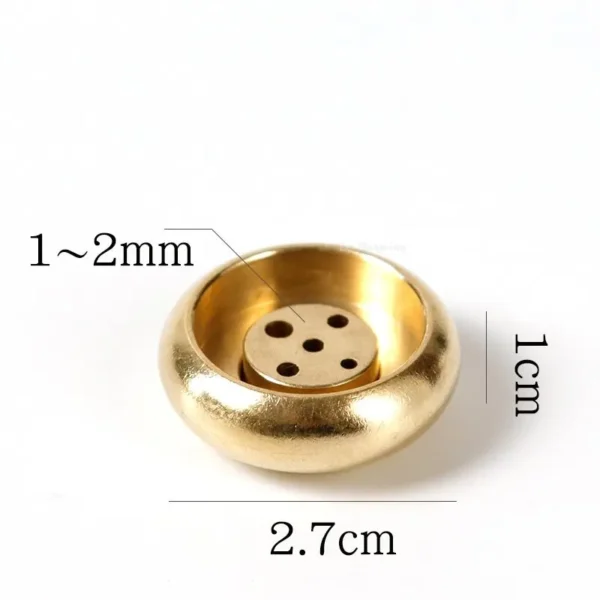 Pure Copper Porous Incense Holder DIY Home Incense Burner Japanese Incense Tray Creative Zen Pure Copper Incense Holder - 图片 2