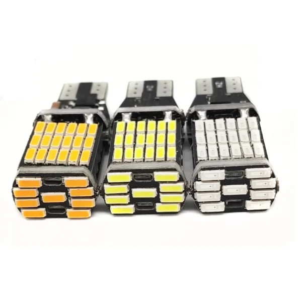 2PCS T15 W16W 921 912 T16 902 LED Bulbs High Power 45pcs 4014SMD Super Bright 1200LM Replace For Car Reversing Light White Red - 图片 5