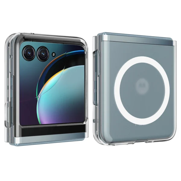 for Motorola Moto Razr 40 Ultra 40 Razr40 Case Magnetic for Magsafe Wireless Charge Cover Clear Hard Shockproof Shell Fundas - 图片 3