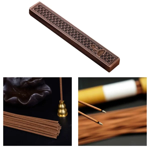 Zinc Alloy Chinese Incense Burner Holder Box 23.3x3.3x1.8cm Incense Rack for Yoga SPA Meditation Accessory Multipurpose Sturdy - 图片 8