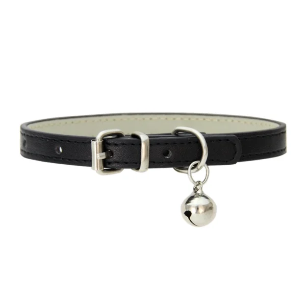 Pu Leather Japanese Bell Cat Collar High Quality Soft Leather Pet Traction Skin Friendly Puppy Collars Outdoor Kitten Supplies - 图片 6