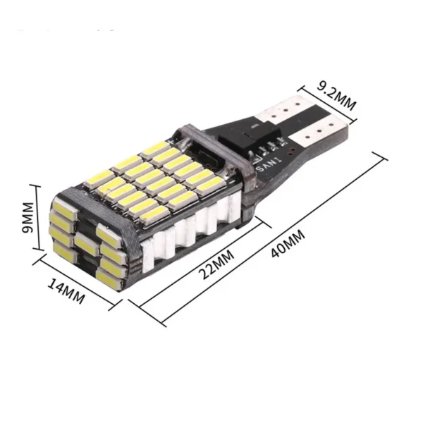 2PCS T15 W16W 921 912 T16 902 LED Bulbs High Power 45pcs 4014SMD Super Bright 1200LM Replace For Car Reversing Light White Red - 图片 4